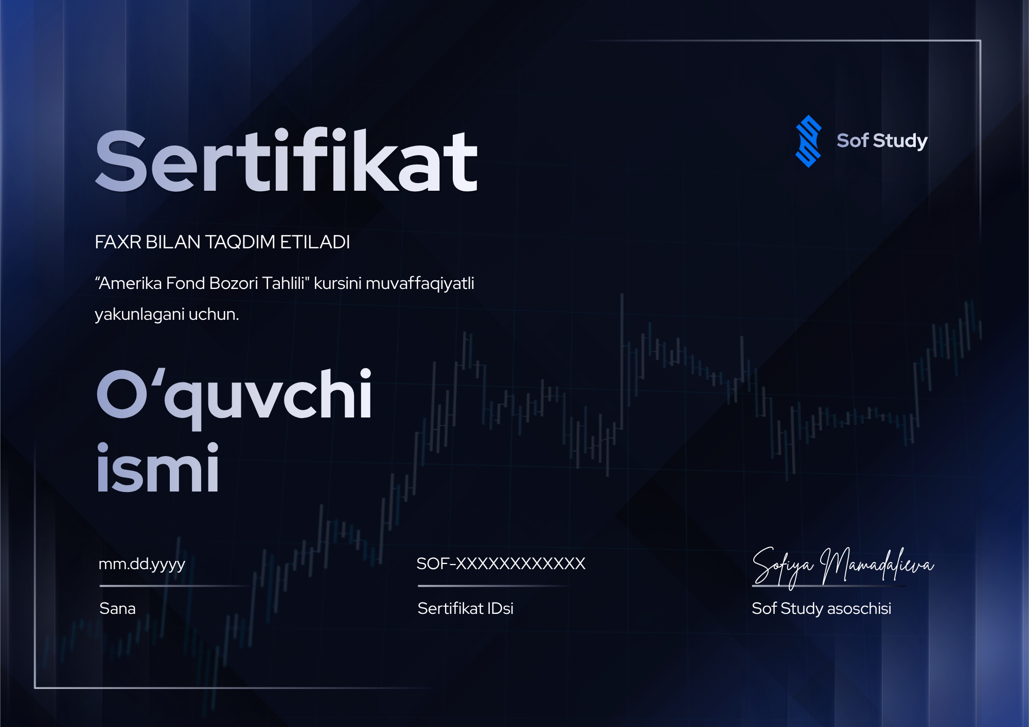 Sof Study kurs sertifikati